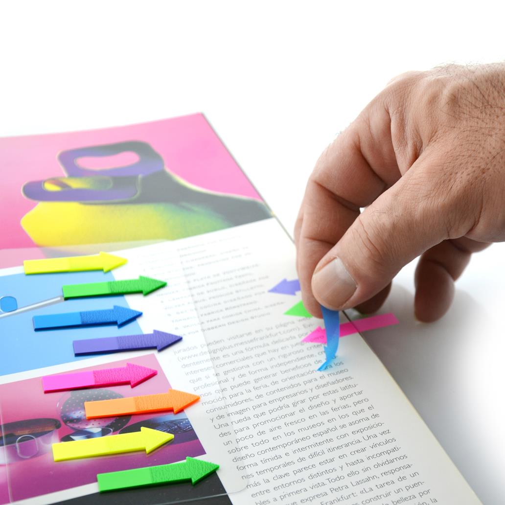 Índices Adesivos em Seta Fluorescentes