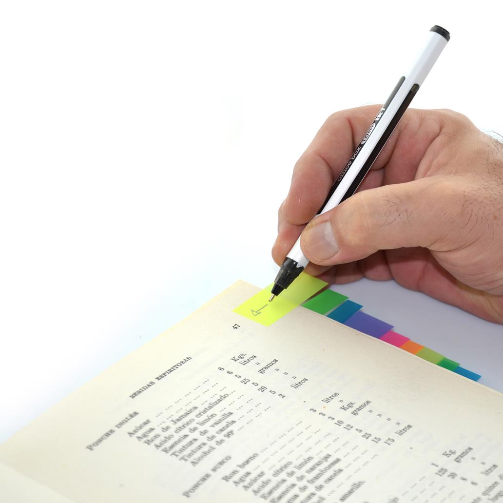 Índices Adesivos Fluorescentes