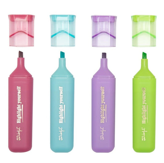 Conjunto de 4 sublinhadores Highlight yourself - Mr. Wonderful