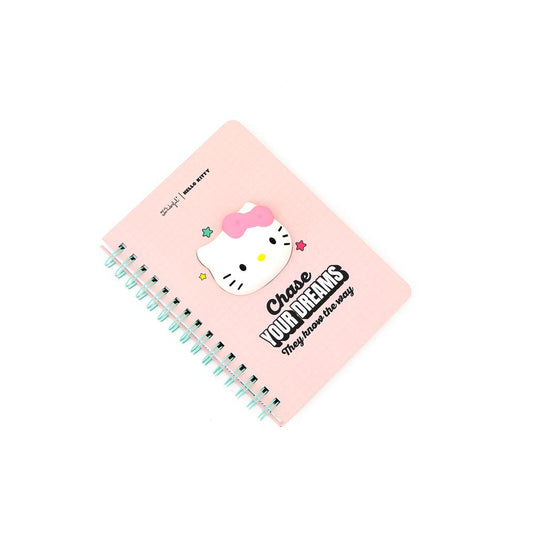 Caderno A5 Espiral – Capa em Memory Foam Hello Kitty