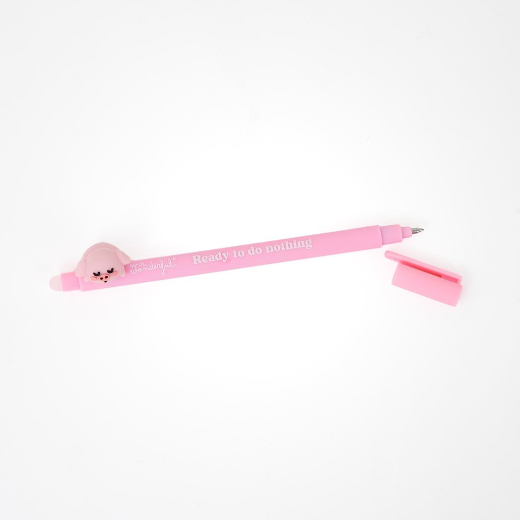 Caneta Apagável Lazy Bo-Bo Mr. Wonderful - Porco