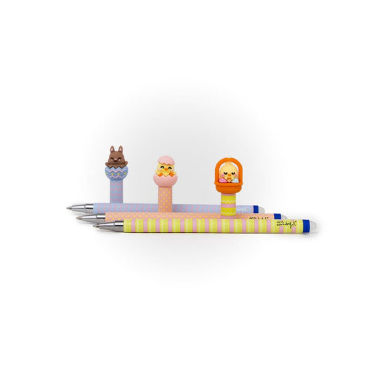 Set de 3 Canetas Apagáveis Mr. Wonderful - Páscoa (Coelho e Pintainhos)