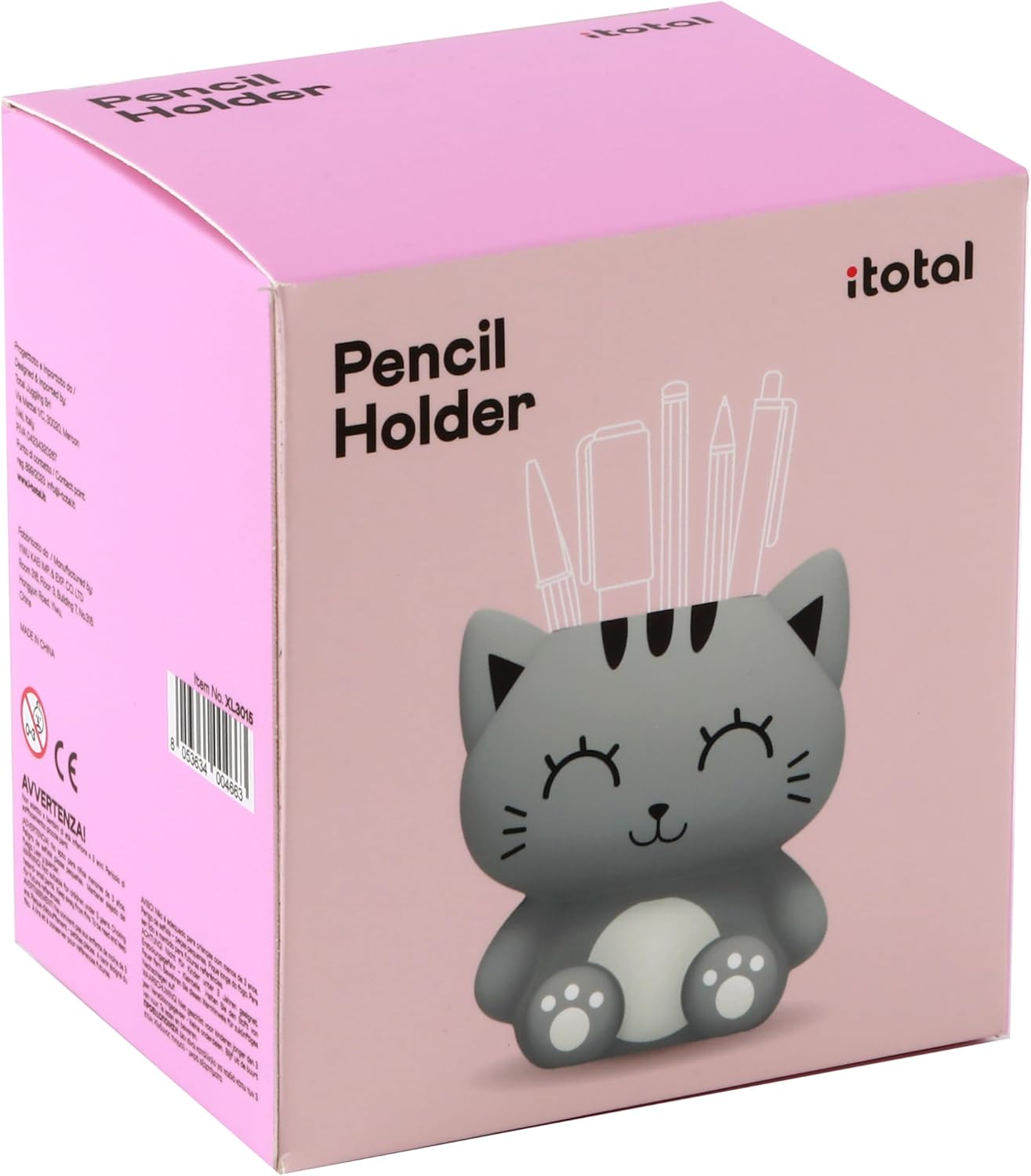 Porta-Canetas iTotal - Gato Cinza