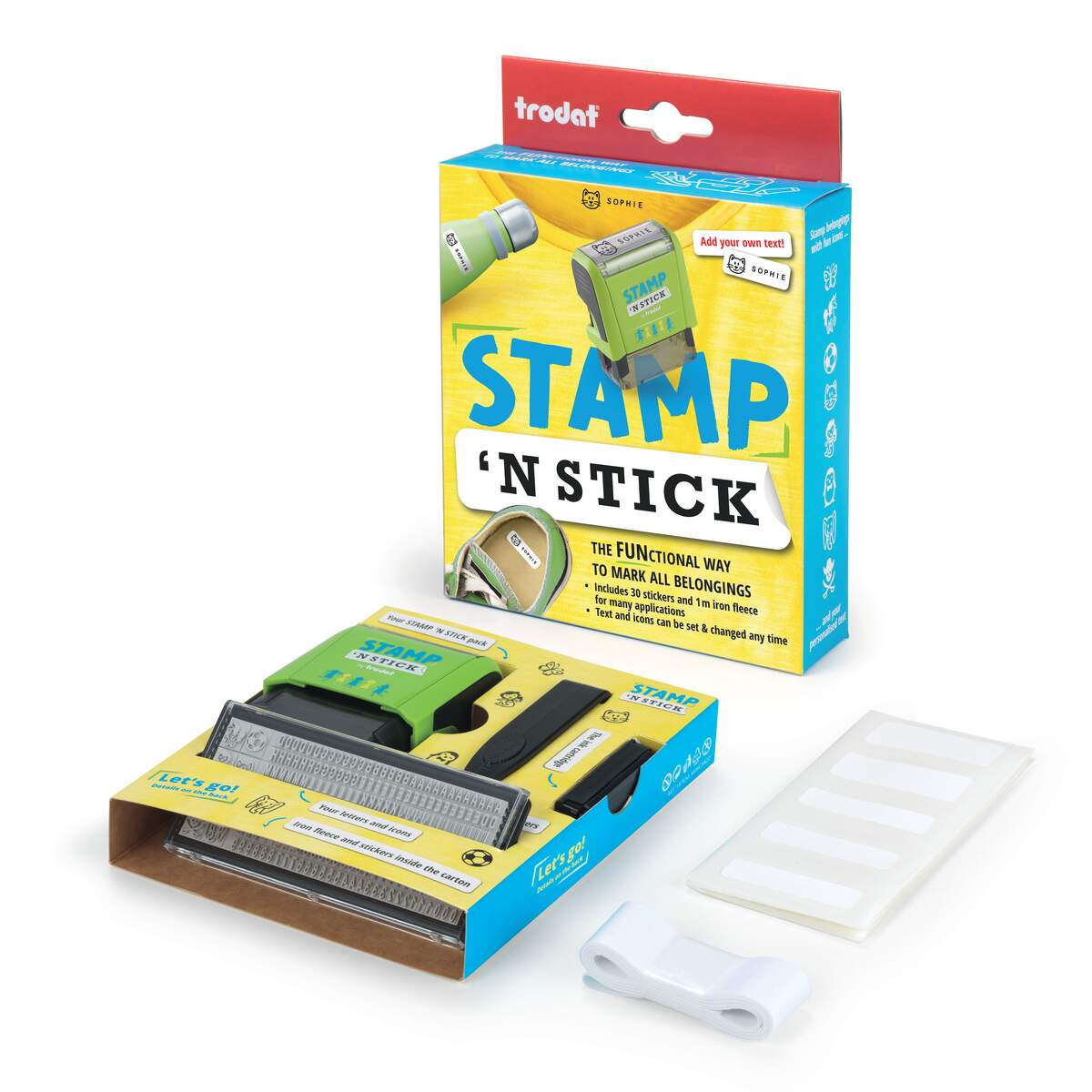 Kit Stamp & Stick Trodat - Carimbo para Etiquetas
