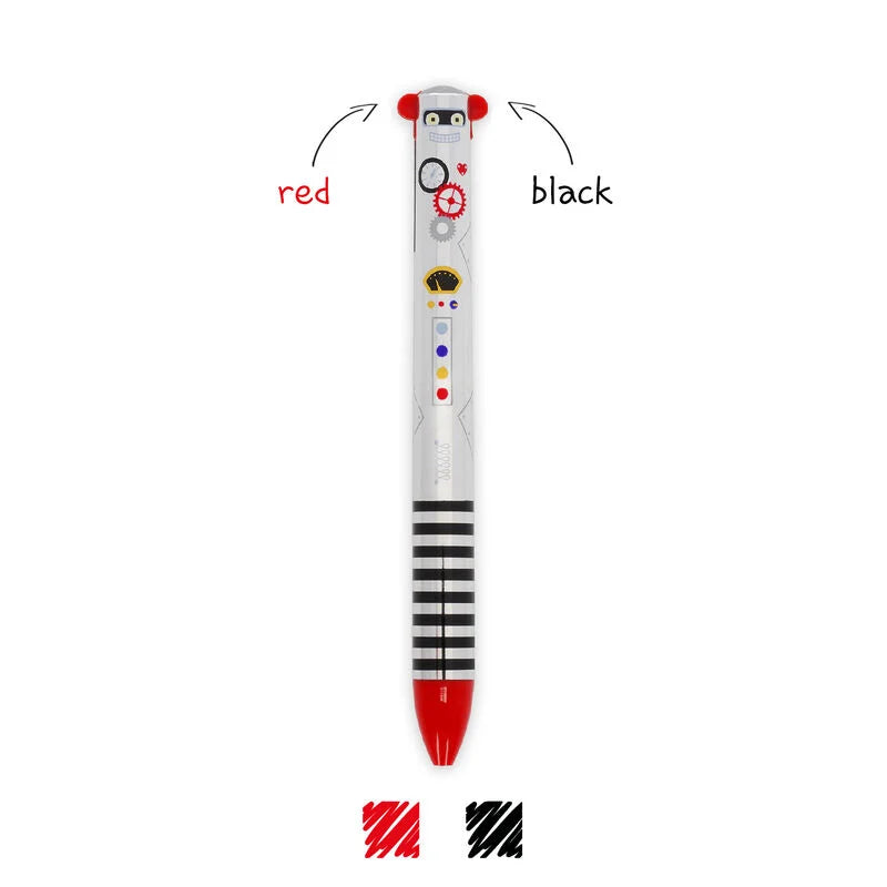 Caneta Click & Clack Legami com Tinta de Duas Cores - Robot