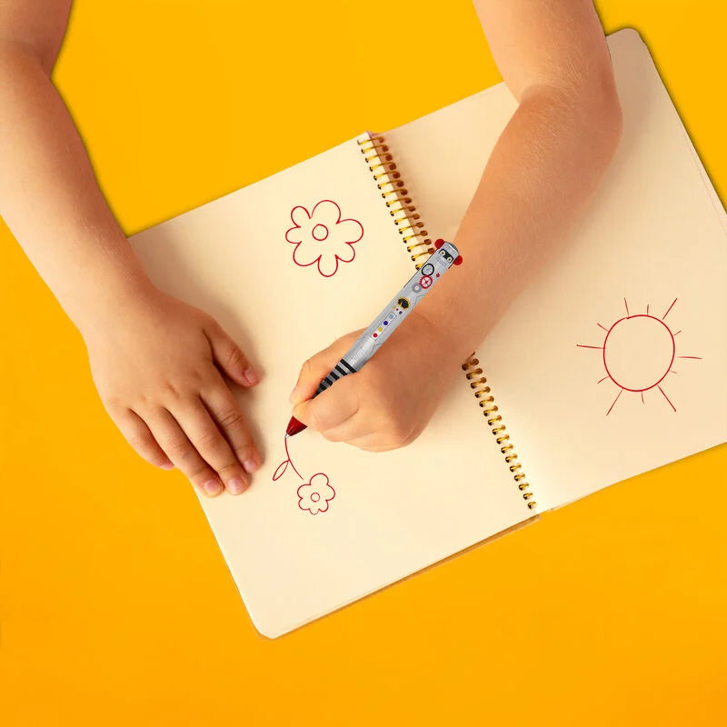 Caneta Click & Clack Legami com Tinta de Duas Cores - Robot