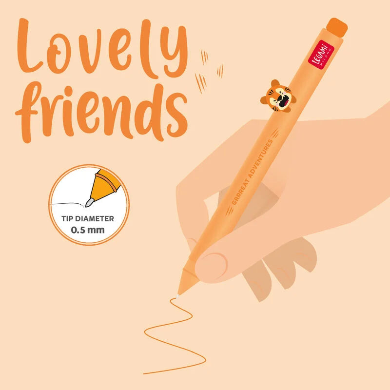 Caneta Gel Lovely Friends Legami - Tigre