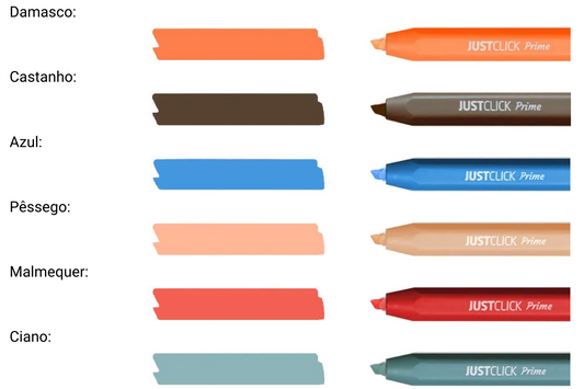 Sublinhador Retrátil JustClick - Pastel e Antique – Morris