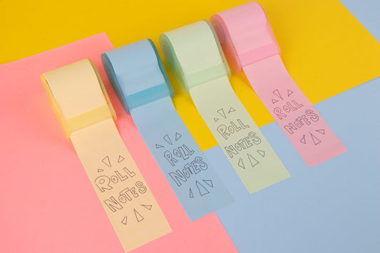 Rolo Dispensador de Notas Adesivas 50 mm x 8 m – Cores Pastel