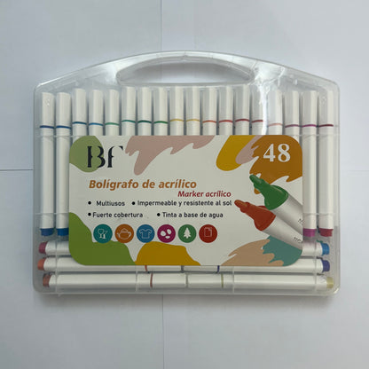 🎨 Marcadores Acrílicos BF – Cores Vivas e Secagem Rápida