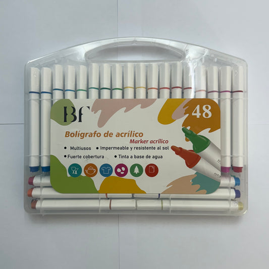 🎨 Marcadores Acrílicos BF – Cores Vivas e Secagem Rápida