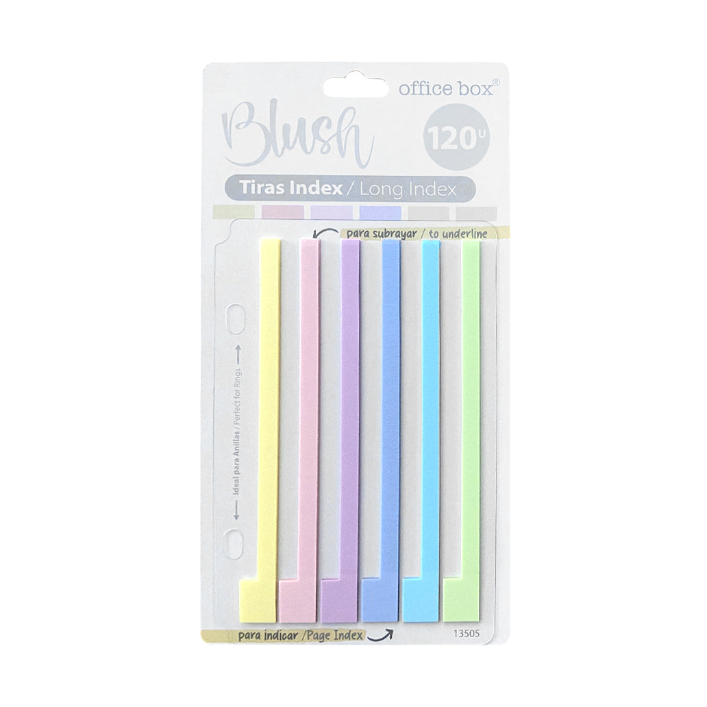 Índices Adesivos Longos Pastel