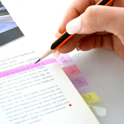 Índices Adesivos Longos Pastel