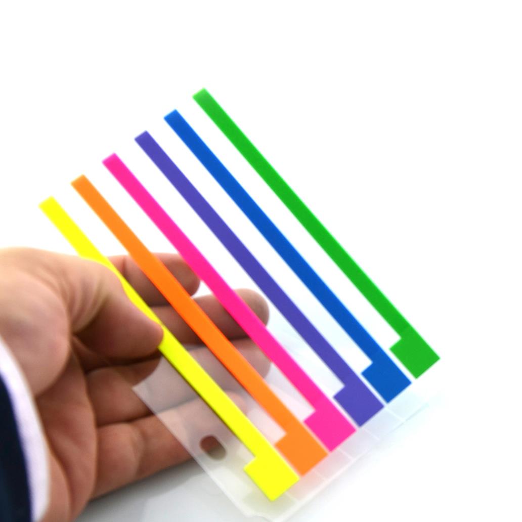 Índices Adesivos Longos Fluorescentes