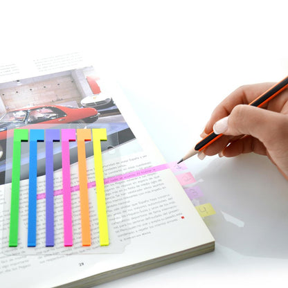 Índices Adesivos Longos Fluorescentes