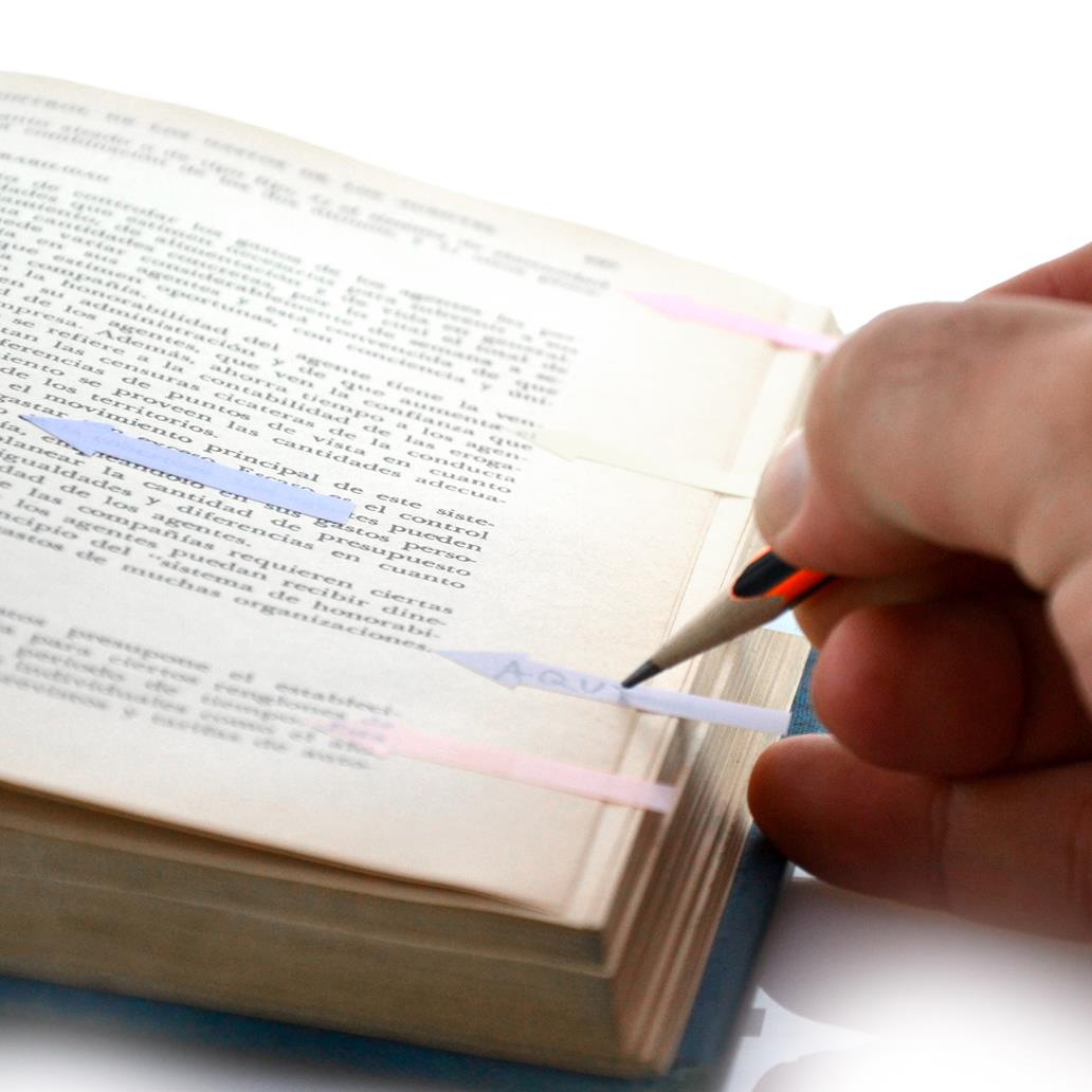 Índices Adesivos em Seta Pastel