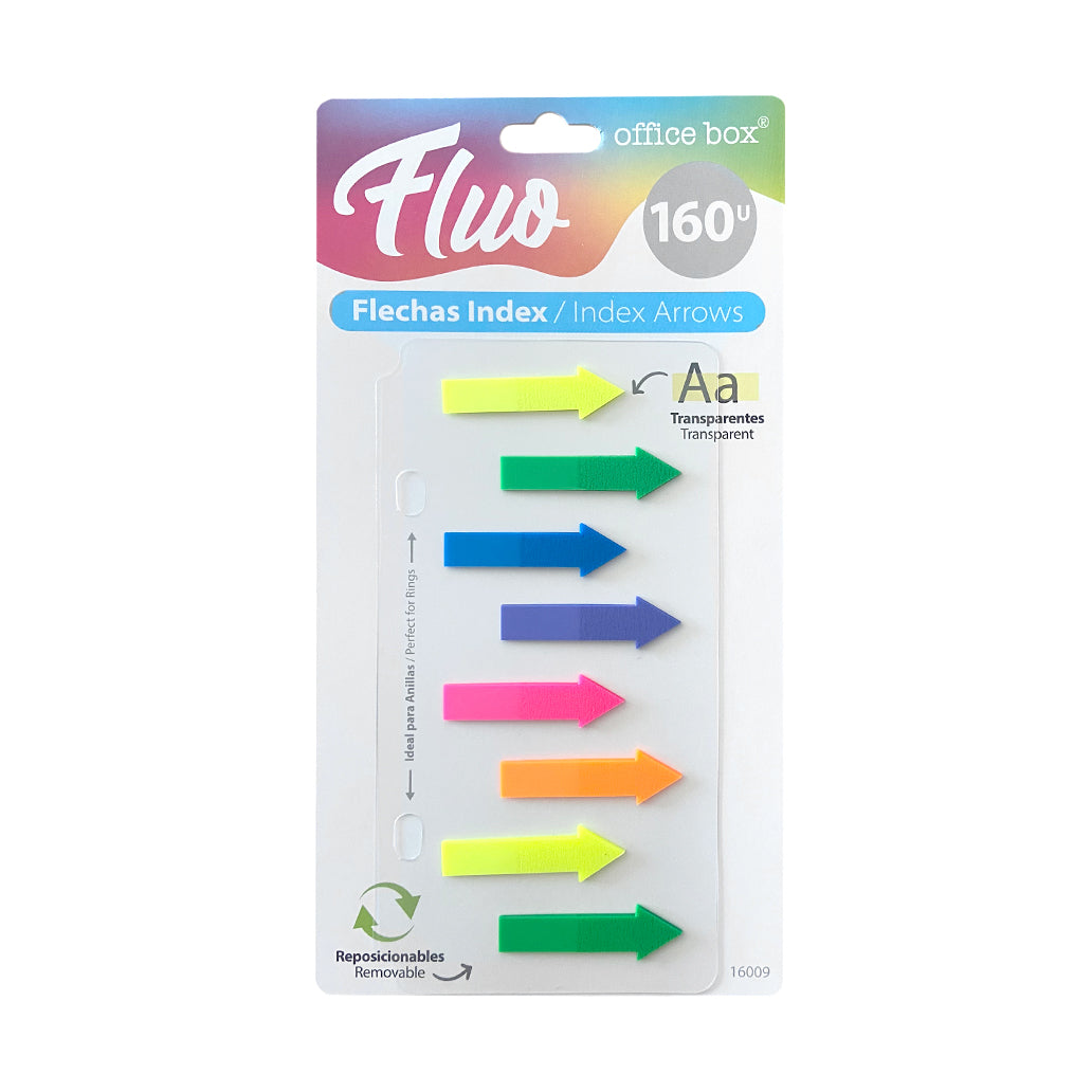 Índices Adesivos em Seta Fluorescentes