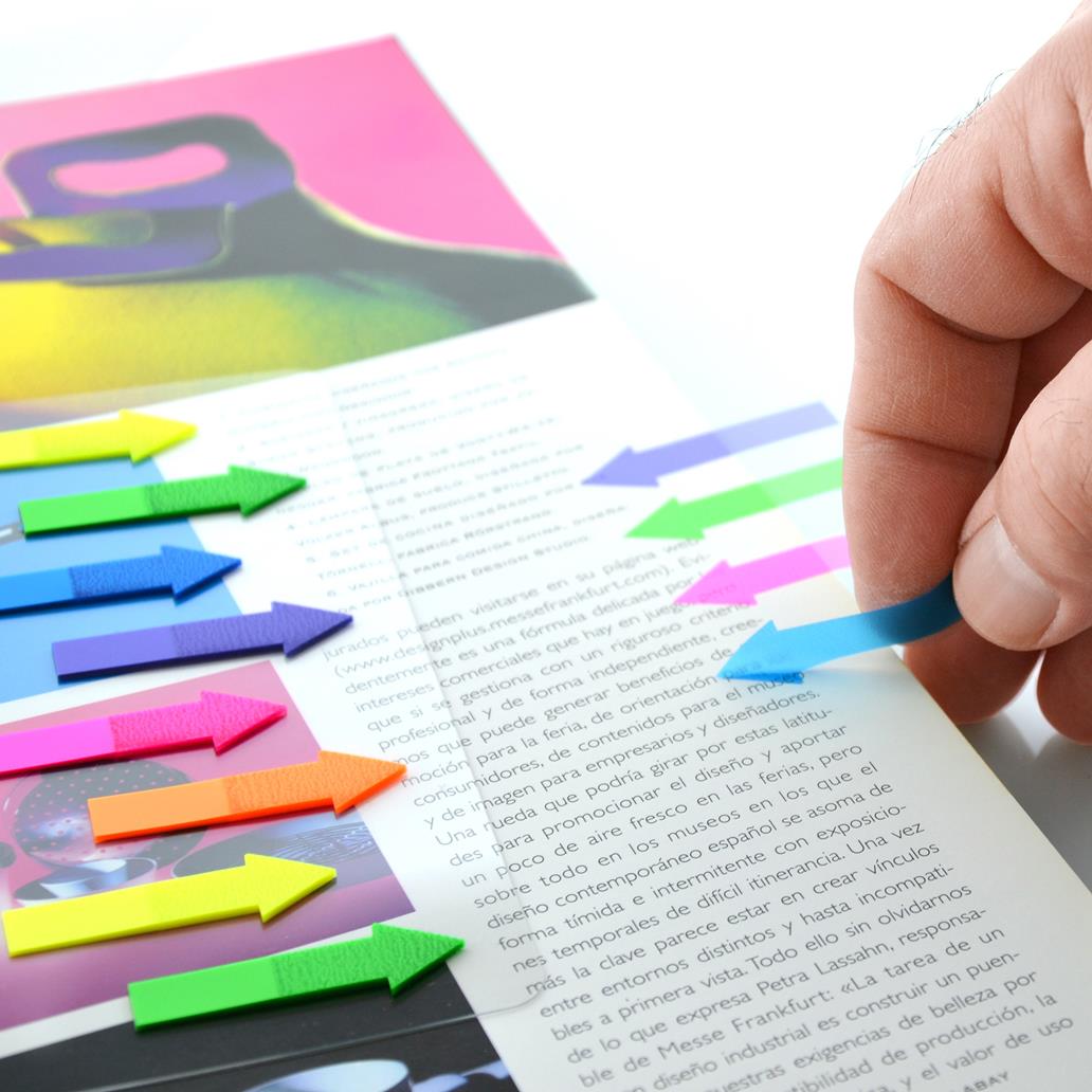 Índices Adesivos em Seta Fluorescentes