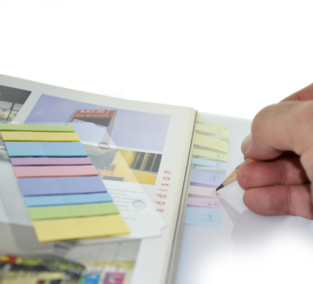 Índices Adesivos Pastel Blush