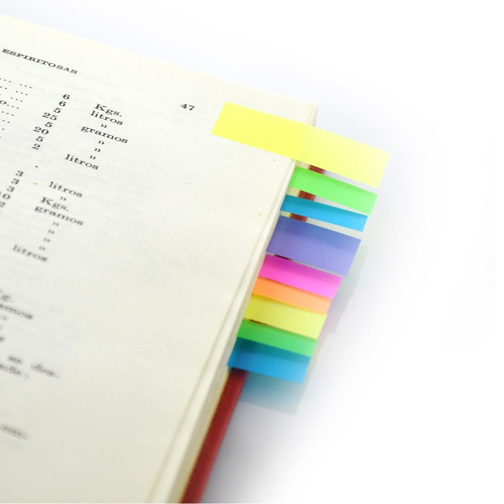 Índices Adesivos Fluorescentes