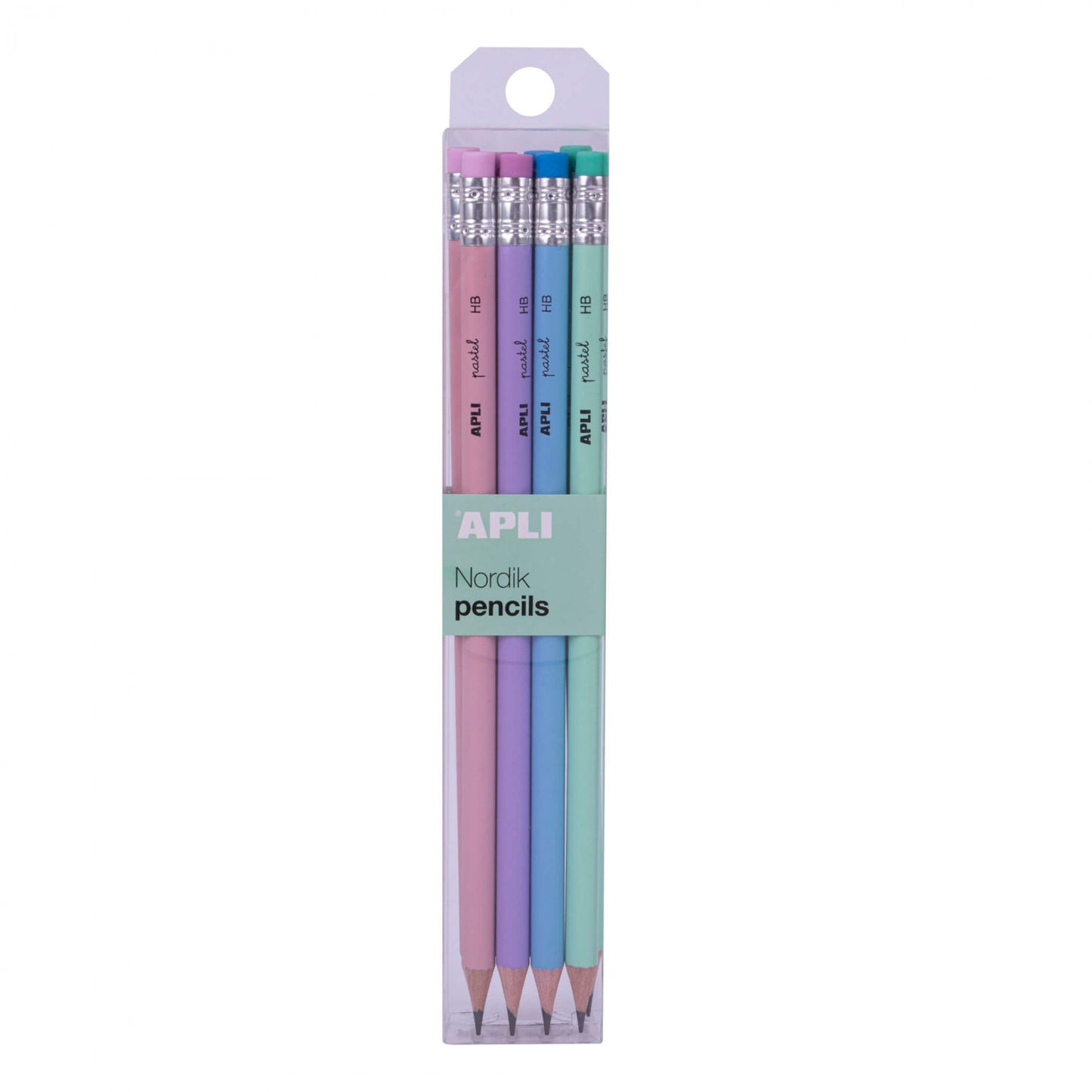 Conjunto de 8 Lápis de Grafite com Borracha – Coleção Nordik