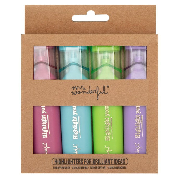 Conjunto de 4 sublinhadores Highlight yourself - Mr. Wonderful