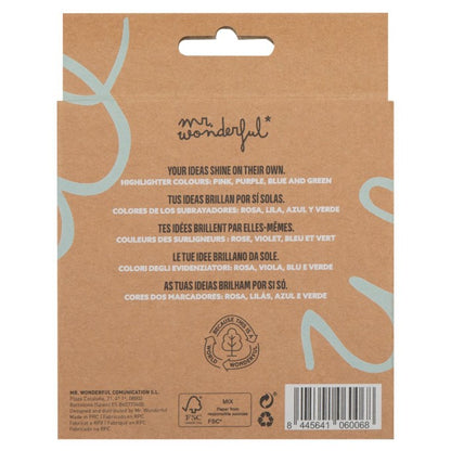 Conjunto de 4 sublinhadores Highlight yourself - Mr. Wonderful