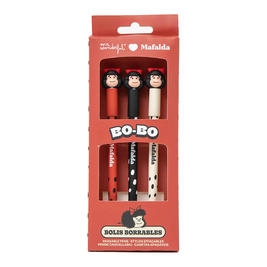 Set de 3 Canetas Apagáveis Mr. Wonderful - Mafaldas