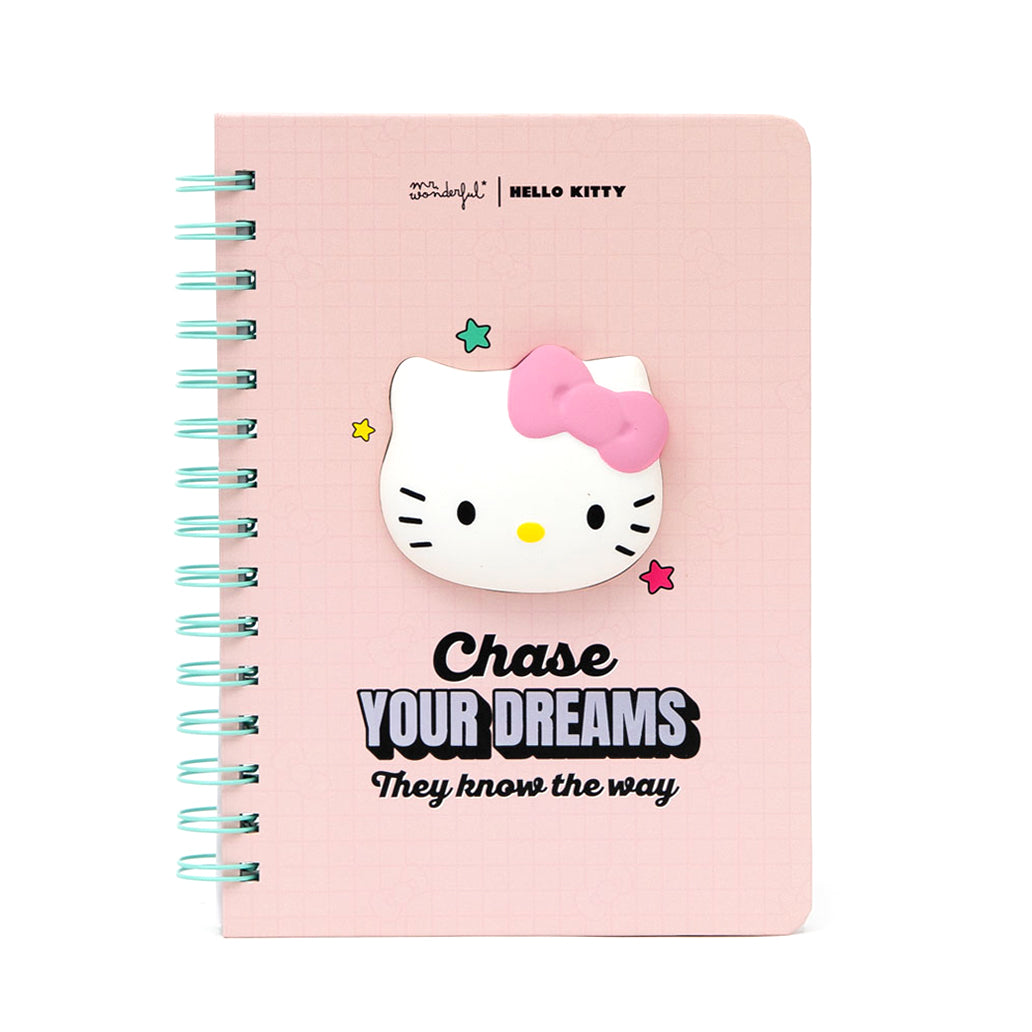 Caderno A5 Espiral – Capa em Memory Foam Hello Kitty