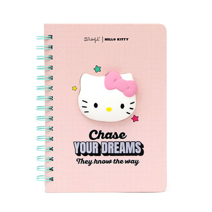 Caderno A5 Espiral – Capa em Memory Foam Hello Kitty