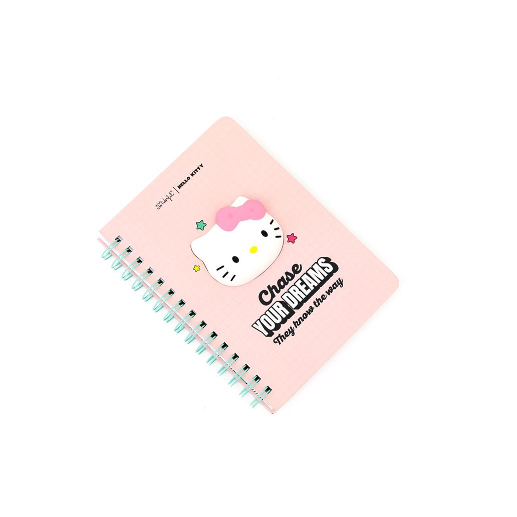 Caderno A5 Espiral – Capa em Memory Foam Hello Kitty