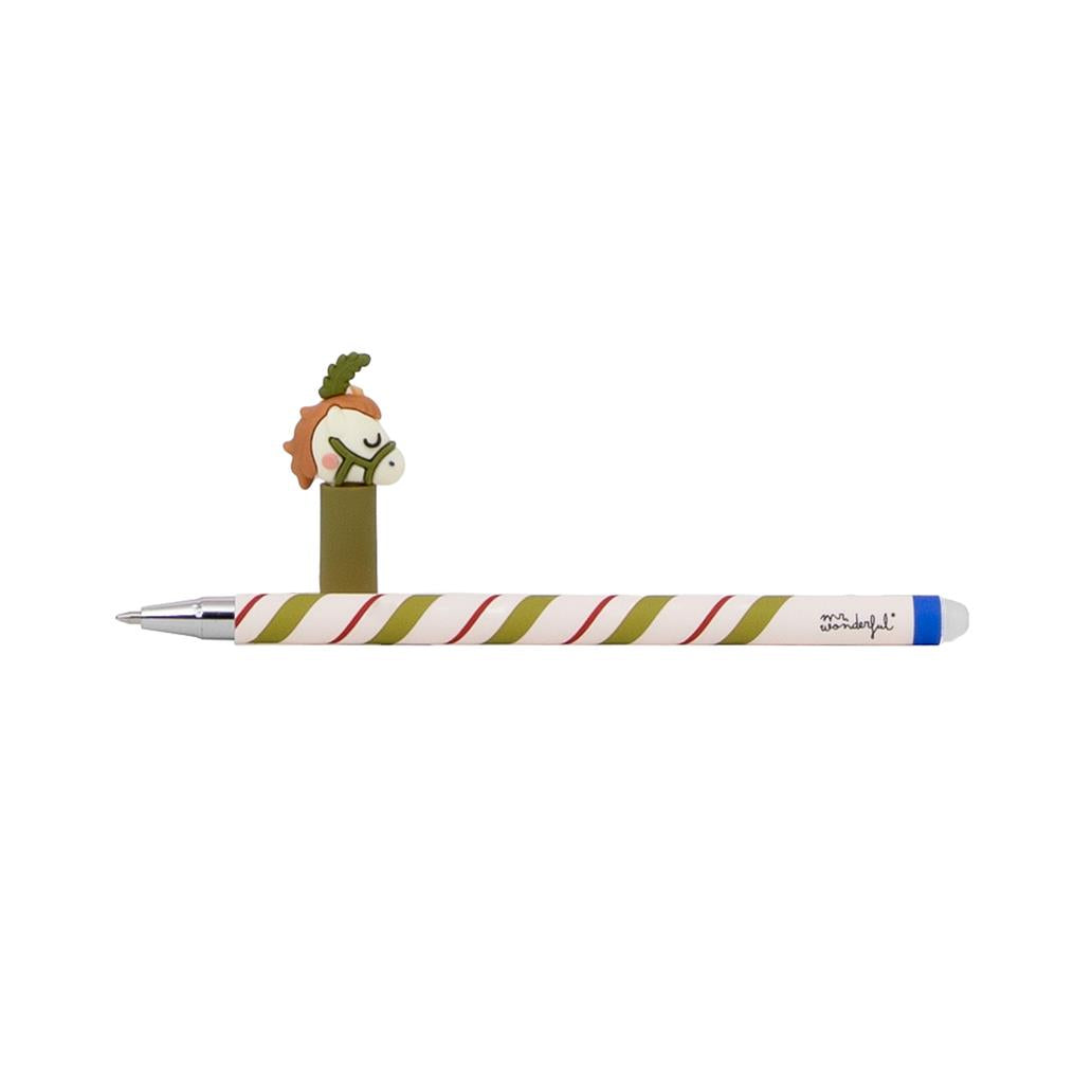 Pré-Venda ✨- Caneta Gel Apagável Mr. Wonderful - Circo Natal - Cavalo