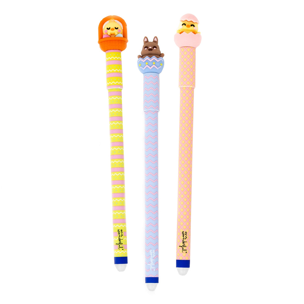 Set de 3 Canetas Apagáveis Mr. Wonderful - Páscoa (Coelho e Pintainhos)