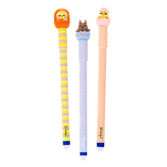 Set de 3 Canetas Apagáveis Mr. Wonderful - Páscoa (Coelho e Pintainhos)