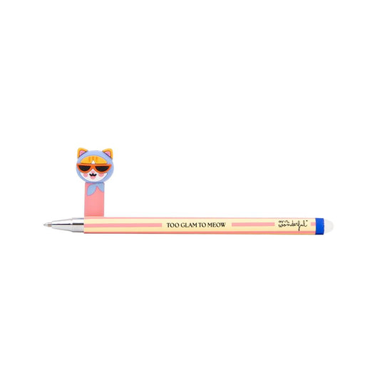 Caneta Gel Apagável Mr. Wonderful -  Gato - Too glam to meow