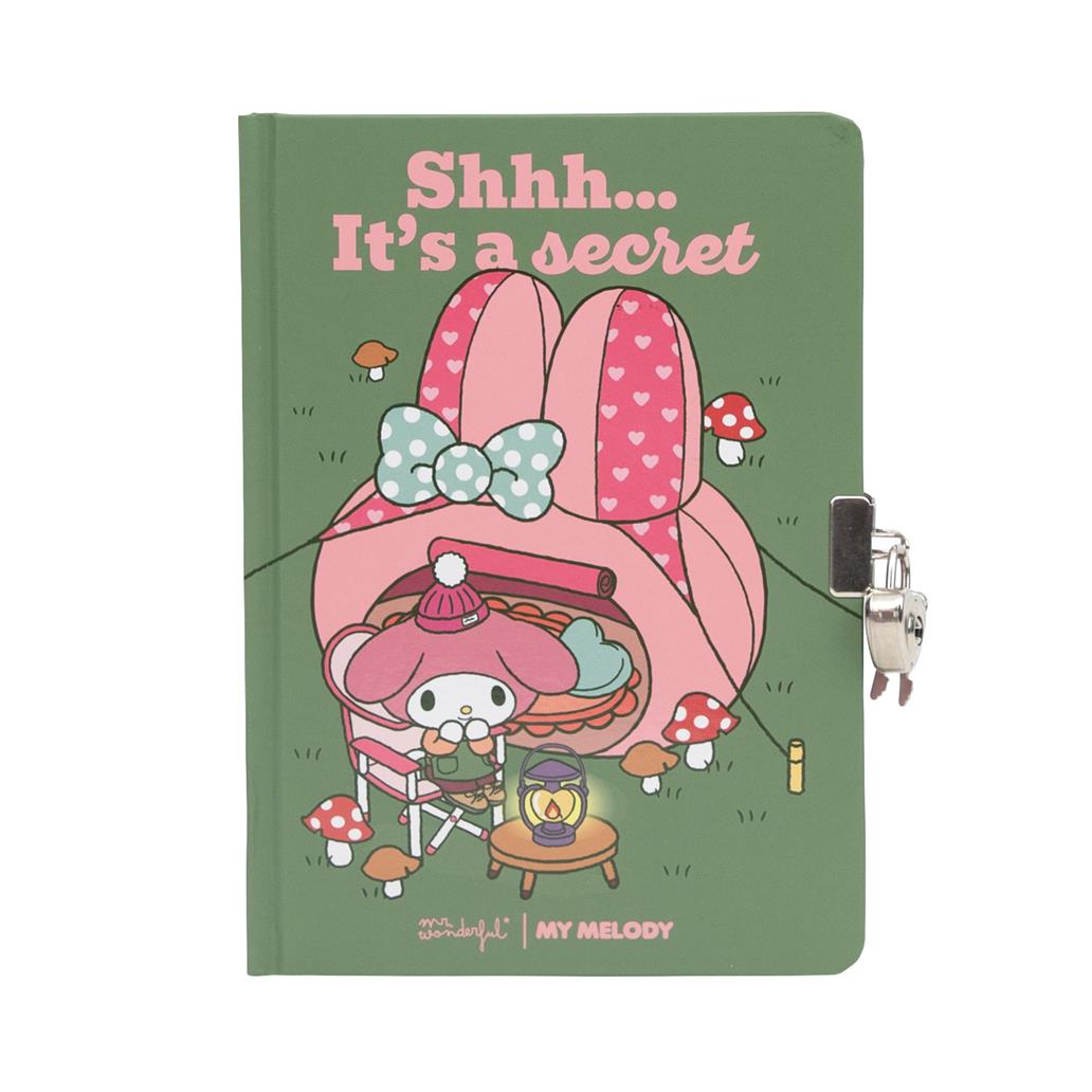 Diário secreto + caneta apagável My Melody x Mr Wonderful