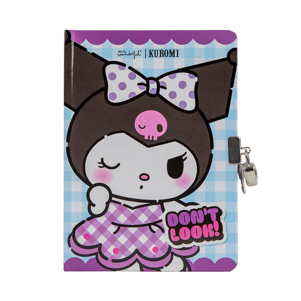 Diário secreto + caneta apagável Kuromi x Mr Wonderful