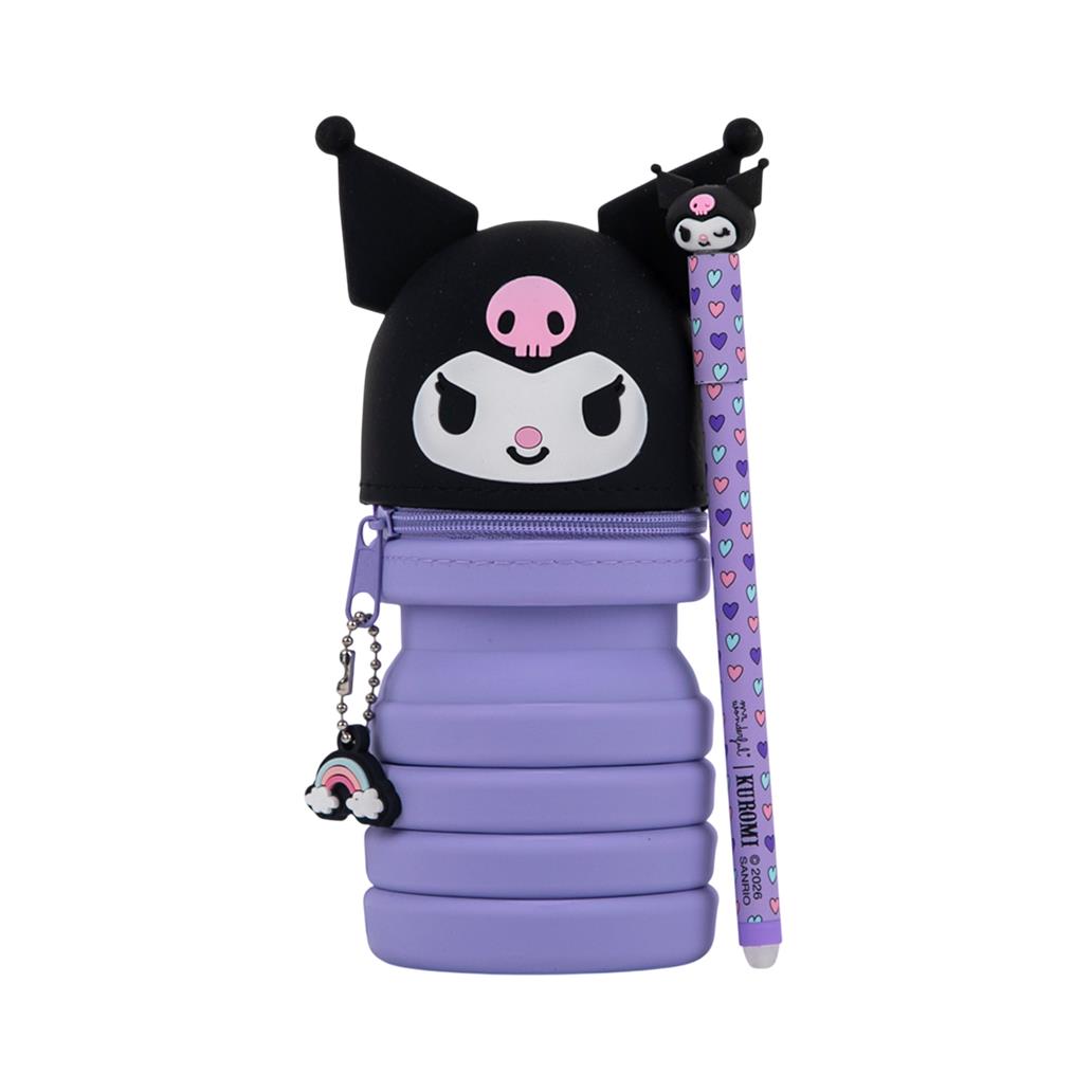 Estojo de silicone extensível + caneta apagável Bo-Bo - Kuromi