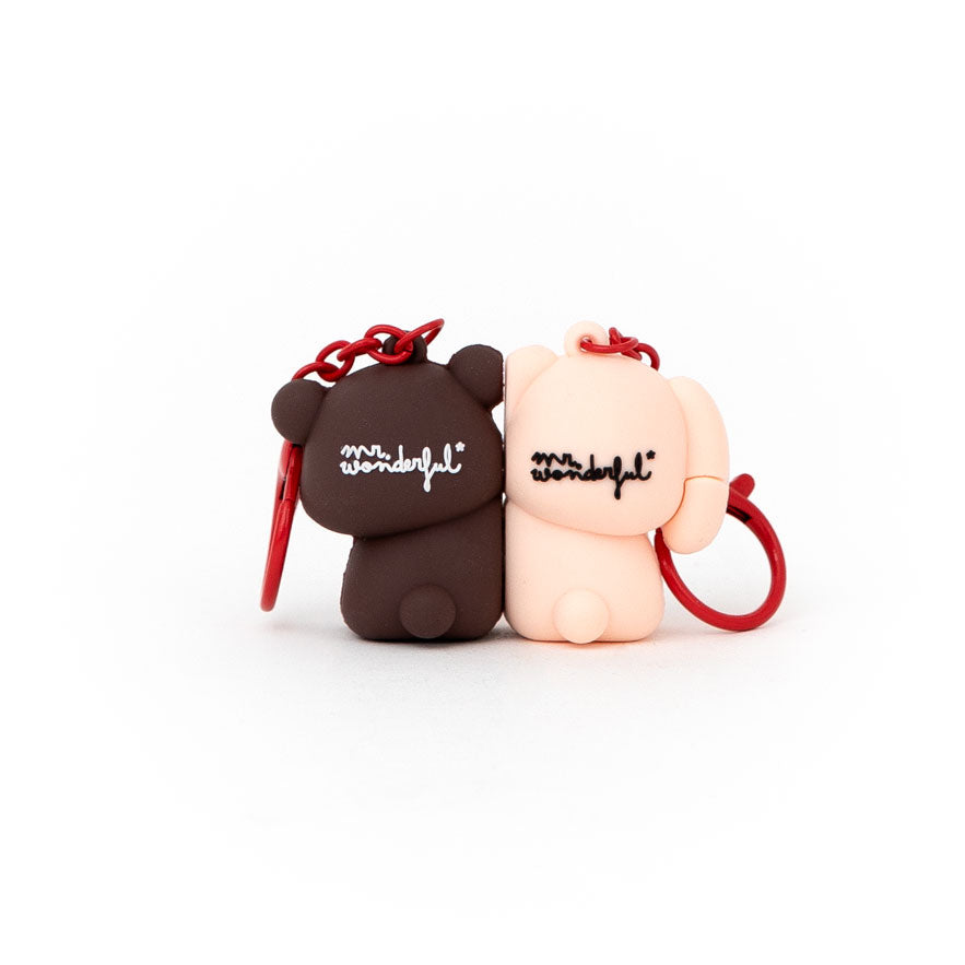 Kit 2 Porta-Chaves - Coelhinho e Urso Mr. Wonderful