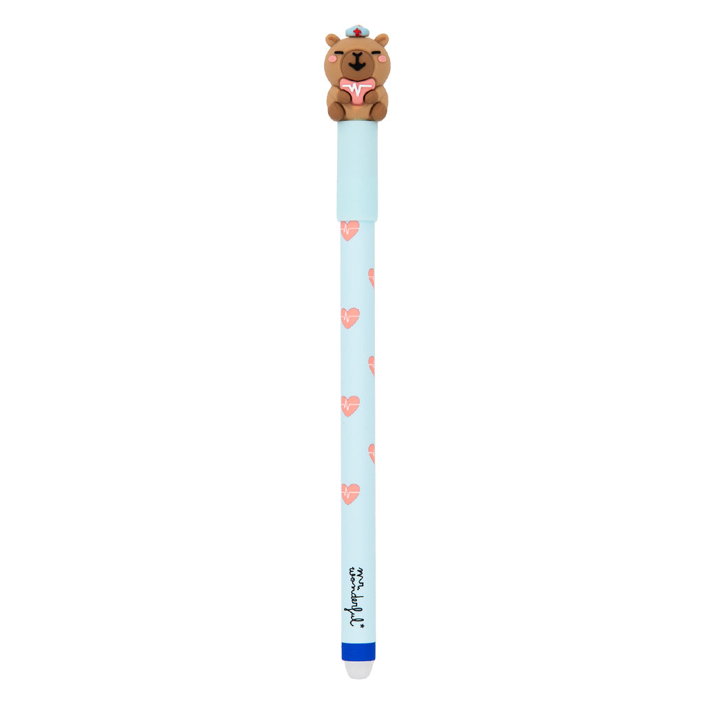 Caneta Gel Apagável Mr. Wonderful - Capivara Coração