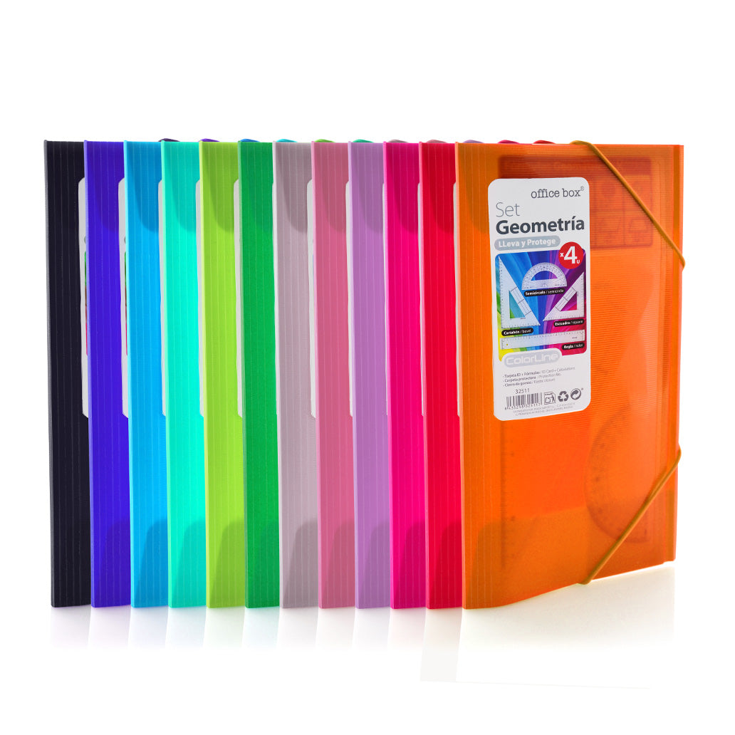 Set Pasta de Geometria (Capa + 4 Peças)