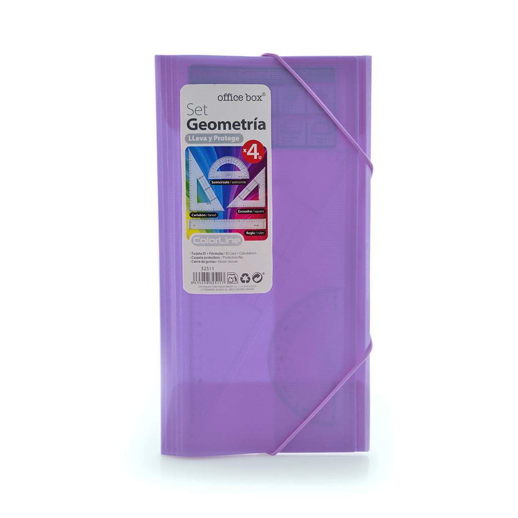 Set Pasta de Geometria (Capa + 4 Peças)