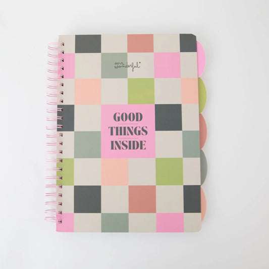 Caderno A4 Wonder com separadores - Good Things Inside