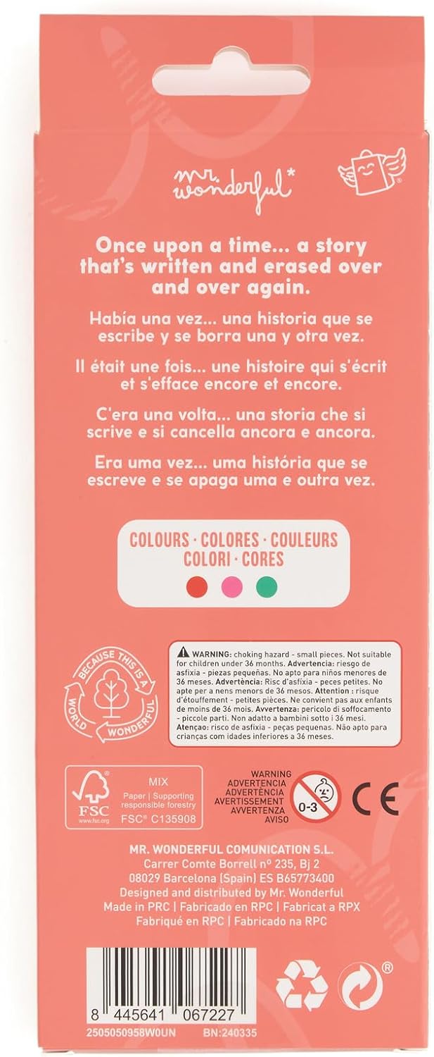 Mr. Wonderful – Conjunto de 3 Canetas Apagáveis