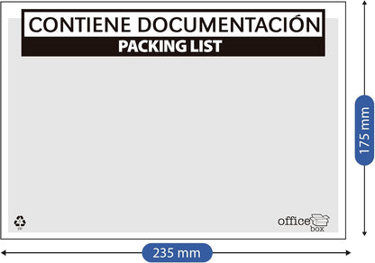 Envelopes transparentes auto-adesivos – 240 x 180 mm