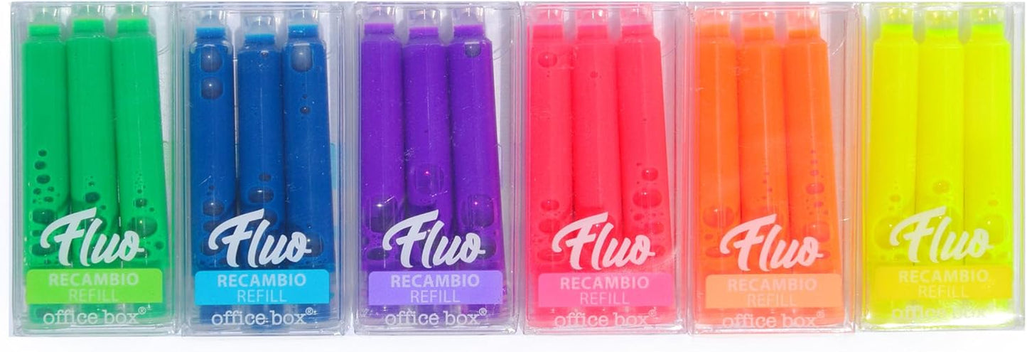 Marcador Fluorescente Recarregável – Office Box