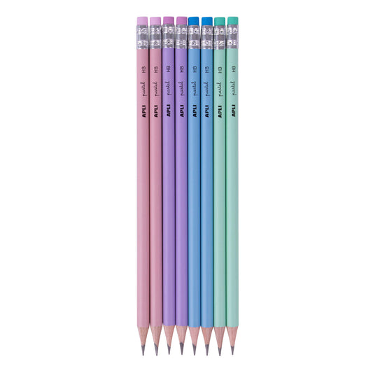 Conjunto de 8 Lápis de Grafite com Borracha – Coleção Nordik