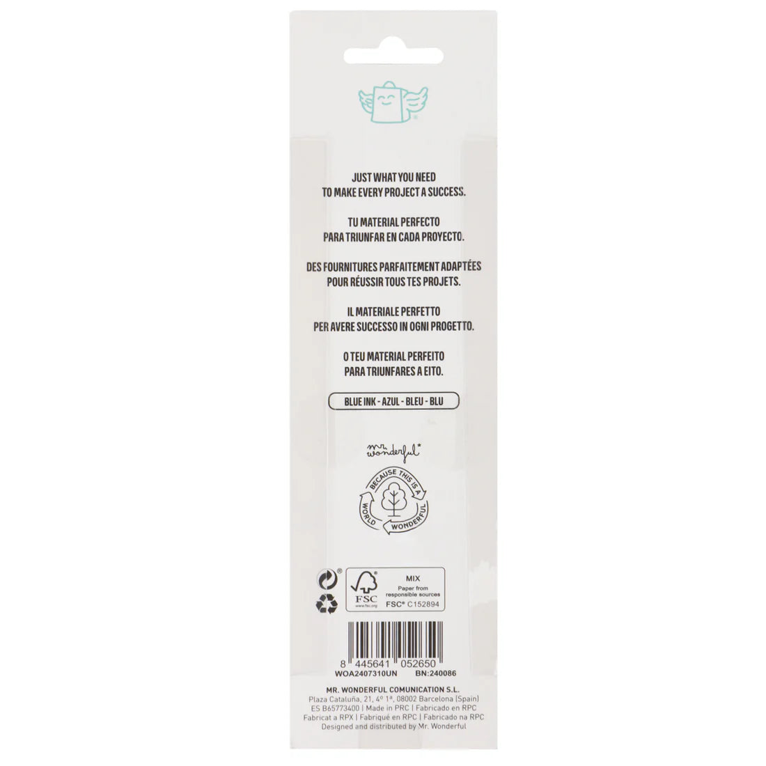 Recargas Caneta Gel Apagável Mr. Wonderful - Azul