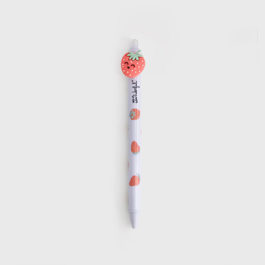 Caneta Retrátil Apagável Mr. Wonderful - Morango
