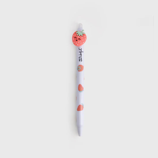 Caneta Retrátil Apagável Mr. Wonderful - Morango